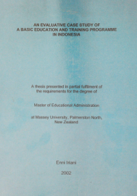 An Evaluative Case Study Of A Basic Education And Training Programme In Indonesia (Thesis)