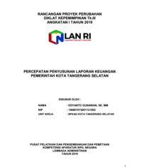 Percepatan Penyusunan Laporan Keuangan Pemerintah Kota Tangerang Selatan (Badan Pengelolaan Keuangan dan Aset Daerah)