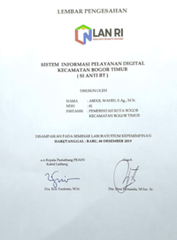 SI ANTI BT (Sistem Informasi Pelayanan Digital Kecamatan Bogor Timur)