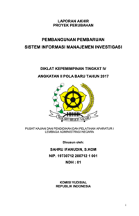 Pembangunan Pembaruan Sistem Informasi Manajemen Investigasi (Komisi Yudisial)