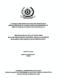 Revitalisasi Tugas Staf Ahli Bupati Dalam Menunjang Kinerja Kepala Daerah Di Kabupaten Kepualauan Mentawai