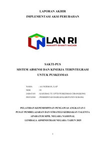 SAKTI-PUS (Sistem Absensi dan Kinerja Terintegrasi Untuk Puskesmas) Puskesmas Cirangkong Dinas Kesehatan Kabupaten Subang