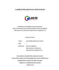 Peningkatan Pembelajaran Klasikal Melalui Penggunaan Smart Board Di SD Negeri Jayamekar Kecamatan Jatiwaras Dinas Pendidikan dan Kebudayaan Kabupaten Tasikmalaya