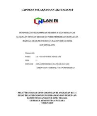 Peningkatan Kemampuan Membaca Dan Memahami Al-Qur?an Dengan Kegiatan Perbendaharaan Kosakata Bahasa Arab (Mufrodaat) Bagi Peserta Didik SDN Ciwalang Dinas Pendidikan Dan Kebudayaan Kabupaten Tasikmalaya
