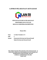 Penyusunan Panduan Pelaksanaan Monitoring Dan Evaluasi Kegiatan Sertifikasi Kompetensi (Kementerian Pariwisata)
