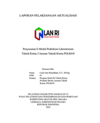 Penyusunan E-Modul Praktikum Laboratorium Teknik Kimia 2 Jurusan Teknik Kimia Politeknik Negeri Bandung