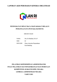 Peningkatan Minat Baca Masyarakat Melalui Pemanfaatan E-Pustaka Bandung (Dinas Arsip dan Perpustakaan Kota Bandung)