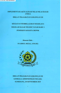 Nilai-Nilai Dasar Aneka di SDN Tanah Baru I