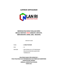Meningkatkan Minat Belajar Siswa Melalui Metode KIBAR (Kreatif, Inovatif, Bertanggung Jawab, Asik, Religius) Di SDN Kurniajaya (Dinas Pendidikan dan Kebudayaan Kabupaten Tasikmalaya)