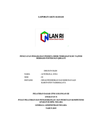 Penguatan Pemahaman Peserta Didik Terhadap Ilmu Tajwid Berbasis Foster Dan Qiraati (Dinas Pendidikan Dan Kebudayaan Kabupaten Tasikmalaya)
