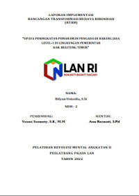 Upaya Peningkatan Pemahaman Pengadaan Barang Jasa Level-1 Di Lingkungan Pemerintah Kabupaten Belitung Timur