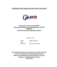 Penyusunan Alur Layanan PNBP Laboratorium Kimia Yang Tersertifikasi Kan ISO 17025:2017 Di Pusat Sains Dan Teknologi Atmosfer (LAPAN)