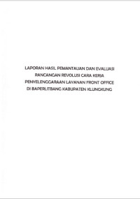 Penyelenggaraan Layanan Front Office di Bapelitbang Kabupaten Klungkung