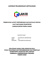 Pembuatan Layout Penyimpanan Dan Katalog Digital Alat Dan Bahan Praktikum Laboratorium Fisika Dasar Universitas Silliwangi