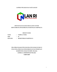Penyusunan Database Regulation System Deputi Bidang Pengembangan Detinasi Pariwisata (Kementerian Pariwisata)