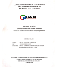 Layanan SIPINTAS (Peningkatan Layanan Pejabat Pengelola Informasi dan Dokumentasi Kota Tangerang Selatan (Dinas Komunikasi dan Informatika)