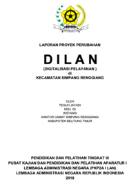 DILAN (Digitalisasi Pelayanan) di Kecamatan Simpang Renggiang (Pemerintah Kabupaten Belitung Timur)
