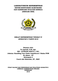 Sistem Monitoring Elektronik Dan Dashboard Evaluasi Kinerja (SIMOLEK DESI) (Badan Pengawas Obat dan Makanan - BPOM)