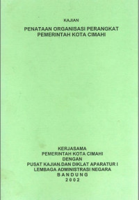 Kajian Penataan Organisasi Perangkat Pemerintah Kota Cimahi