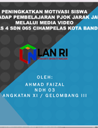 Peningkatan Motivasi Siswa Terhadap Pembelajaran Pjok Jarak Jauh Melalui Media Video Di Kelas 4 SDN Cihampelas Kota Bandung