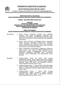 Penyusunan Petunjuk Teknis Rehabilitasi dan Rekonstruksi Pascabencana (Badan Penanggulangan Bencana Daerah Kabupaten Klungkung)