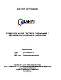 Pembuatan Modul Pratikum Fisika Dasar I Berbasis Digital (Google Classroom) Universitas Silliwangi