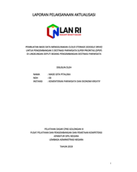 Pembuatan Basis Data Berbasis Cloud Storage (Google Drive) Untuk Pengembangan 5 Destinasi Pariwisata Super Prioritas (DPSP) Di Lingkungan Deputi Bidang Pengembangan Destinasi Pariwisata (Kementerian Pariwisata)