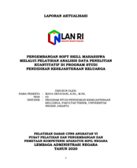 Pengembangan Soft Skill Mahasiswa Melalui Pelatihan Analisis Data Penelitian Kuantitatif Di Program Studi Pendidikan Kesejahteraan Keluarga Politeknik Negeri Bandung