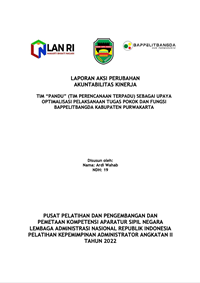 TIM PANDU (Tim Perencanaan Terpadu) sebagai Upaya Optimalisasi Pelaksanaan Tugas Pokok dan Fungsi Bappelitbangda (Badan Perencanaan Pembangunan Penelitian dan Pengembangan Daerah) Kabupaten Purwakarta