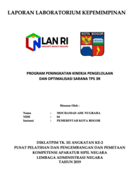 Program Peningkatan Kinerja Pengelolaan Dan Optimalisasi Sarana TPS 3R (Tempat Pengelolaan Sampah Reduce, Reuse, Recycle) (Dinas Lingkungan Hidup Kota Bogor)