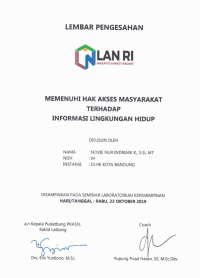 Memenuhi Hak Akses Masyarakat Terhadap Informasi Lingkungan Hidup (Dinas Lingkungan Hidup dan Kebersihan Kota Bandung)