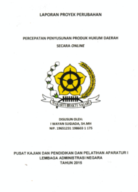 Percepatan Penyusunan Produk Hukum Daerah Secara Online (Biro Hukum dan HAM Sekretariat Daerah Provinsi Bali)