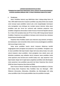 Peningkatan Kompetensi Profesional Kepala Sekolah Dalam Melaksanakan Supervisi Akademik Berbasis SPMP Di Dinas Pendidikan Kabupaten Ciamis