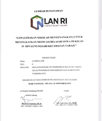 Gsm ( Gerakan Sekolah Menyenangkan ) Untuk Meningkatkan Motivasi Belajar Siswa Di Kelas IV SDN Gunungsari Kecamatan Taraju Dinas Pendidikan Dan Kebudayaan Kabupaten Tasikmalaya