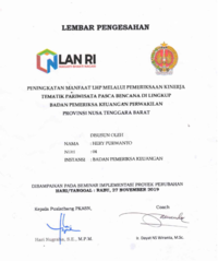 Peningkatan Manfaat LHP BPK RI Melalui Pemeriksaan Kinerja Tematik Pariwisata Pasca Bencana Di Lingkup Badan Pemeriksa Keuangan Perwakilan Provinsi Nusa Tenggara Barat (TERBAIK 5)