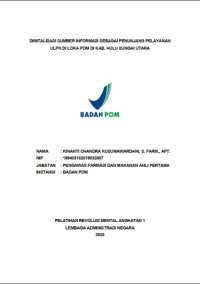 Digitalisasi Sumber Informasi Sebagai Penunjang Pelayanan ULPK Di Loka Pom Di Kabupaten Hulu Sungai Utara