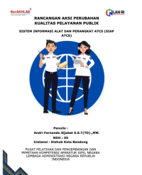 Sistem Informasi Alat dan Perangkat Area Traffic Control System (SIAP ATCS) - Dinas Perhubungan Kota Bandung