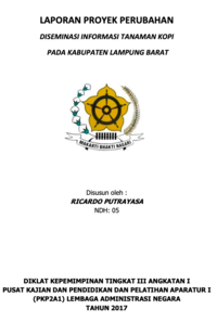Diseminasi Informasi Tanaman Kopi Pada Kabupaten Lampung Barat (Dinas Komunikasi dan Informatika)