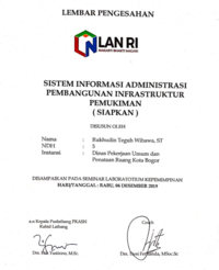 SIAPKAN; Sistem Informasi Administrasi Pembangunan Infrastruktur (Pemukiman (Dinas Pekerjaan Umum dan Penataan Ruang Kota Bogor)