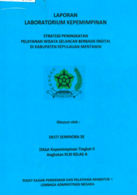 Strategi Peningkatan Pelayanan Wisata Selancar Berbasis Digital Di Kabupaten Kepulauan Mentawai (Dinas Pariwisata Pemuda dan Olahraga -Disparpora)