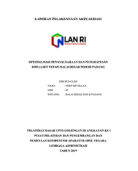 Optimalisasi Penatausahaan Dan Penghapusan BMN (Aset Tetap) Balai Besar POM Di Padang (BPOM)