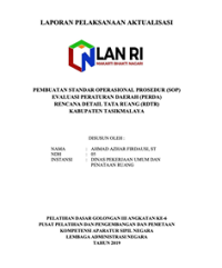 Pembuatan SOP Evaluasi Perda RDTR Kabupaten Tasikmalaya (Dinas Pekerjaan Umum dan Penataan Ruang)