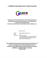 Pengenalan Ms Powerpoint Untuk Meningkatkan Kompetensi Guru Dalam Penggunaan Teknologi Informatika (Komputer) DI SDN Jatiwaras Kecamatan Cikatomas Kabupaten Tasikmalaya