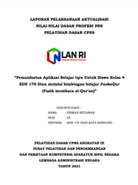 Pemanfaatan Aplikasi Belajar Iqra Untuk Siswa Kelas 4 SDN 170 Dian Melalui Bimbingan Belajar Fasbaqur (Fasih Membaca Al-Qur?an)