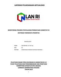 Monitoring Progres Penyaluran Pembiayaan Homestay Di Destinasi Pariwisata Prioritas (Kementerian Pariwisata)