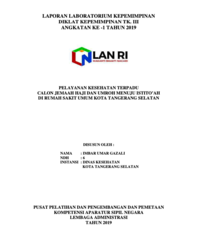 Pelayanan Kesehatan Terpadu Calon Jemaah Haji dan Umroh Menuju Istitoah Di Rumah Sakit Umum Kota Tangerang Selatan (Dinas Kesehatan)