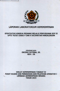 Efektivitas Kinerja Pegawai Melalui Penyusunan SOP Dinas Pendidikan dan Kebudayaan Kecamatan Pangalengan