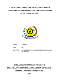 Grand Design Pembinaan Olahraga Prestasi Aceh Timur 2017-2027 (Dinas Kebudayaan Pariwisata Pemuda dan Olahraga Kabupaten Aceh Timur)