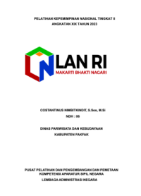 Strategi Percepatan Pengembangan Pariwisata Kabupaten Fakfak Melalui Peningkatan Kapasistas Sumber Daya Manusia Dan Penguatan Kelembagaan (Dinas Pariwisata)