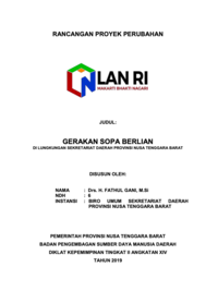 Gerakan Sopa Berlian Di Lingkungan Sekretariat Daerah Provinsi Nusa Tenggara Barat (Biro Umum)